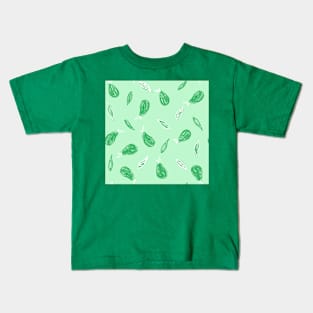 Light Green Leafy Pears Kids T-Shirt